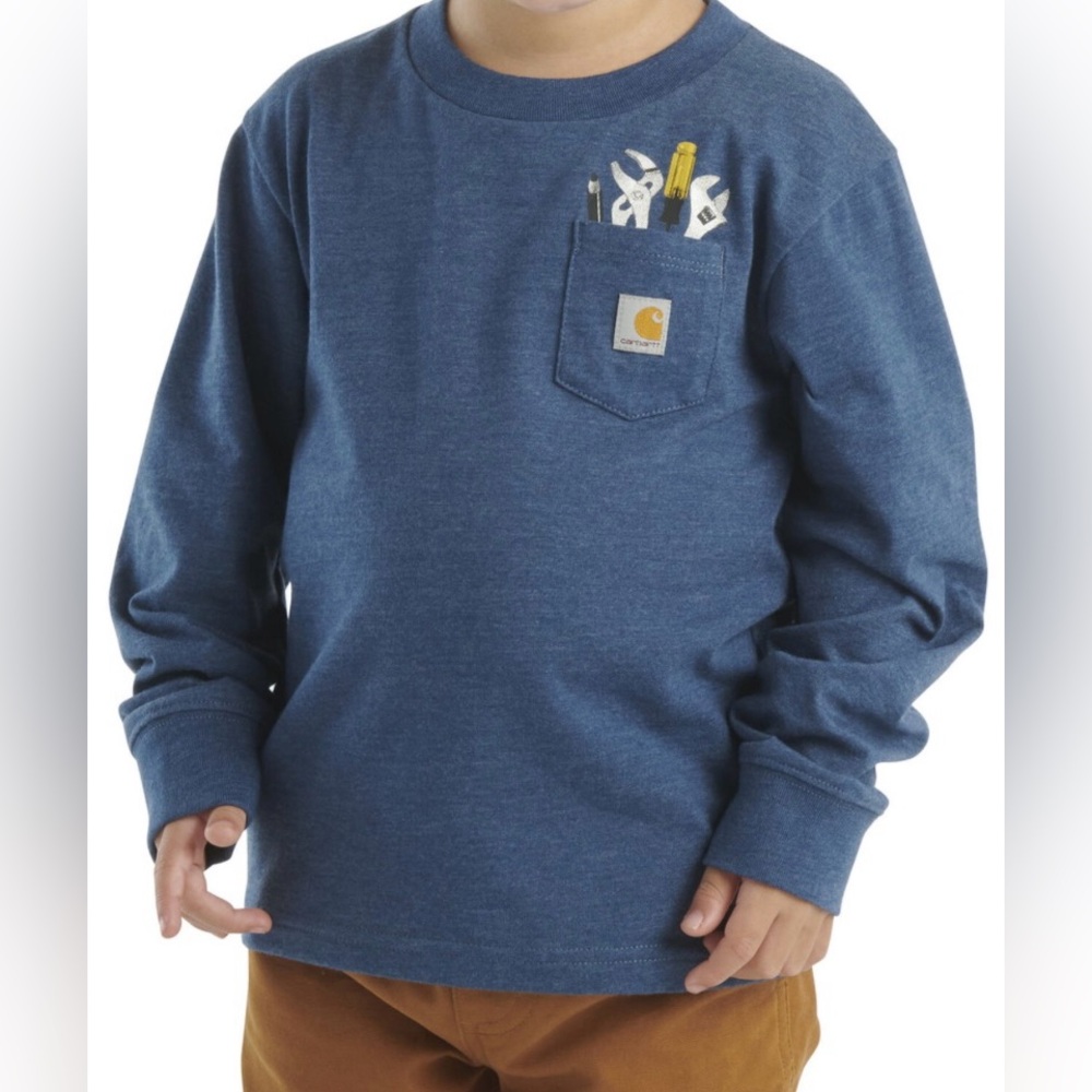 Carhartt Kids Blue Long Sleeve Shirt
